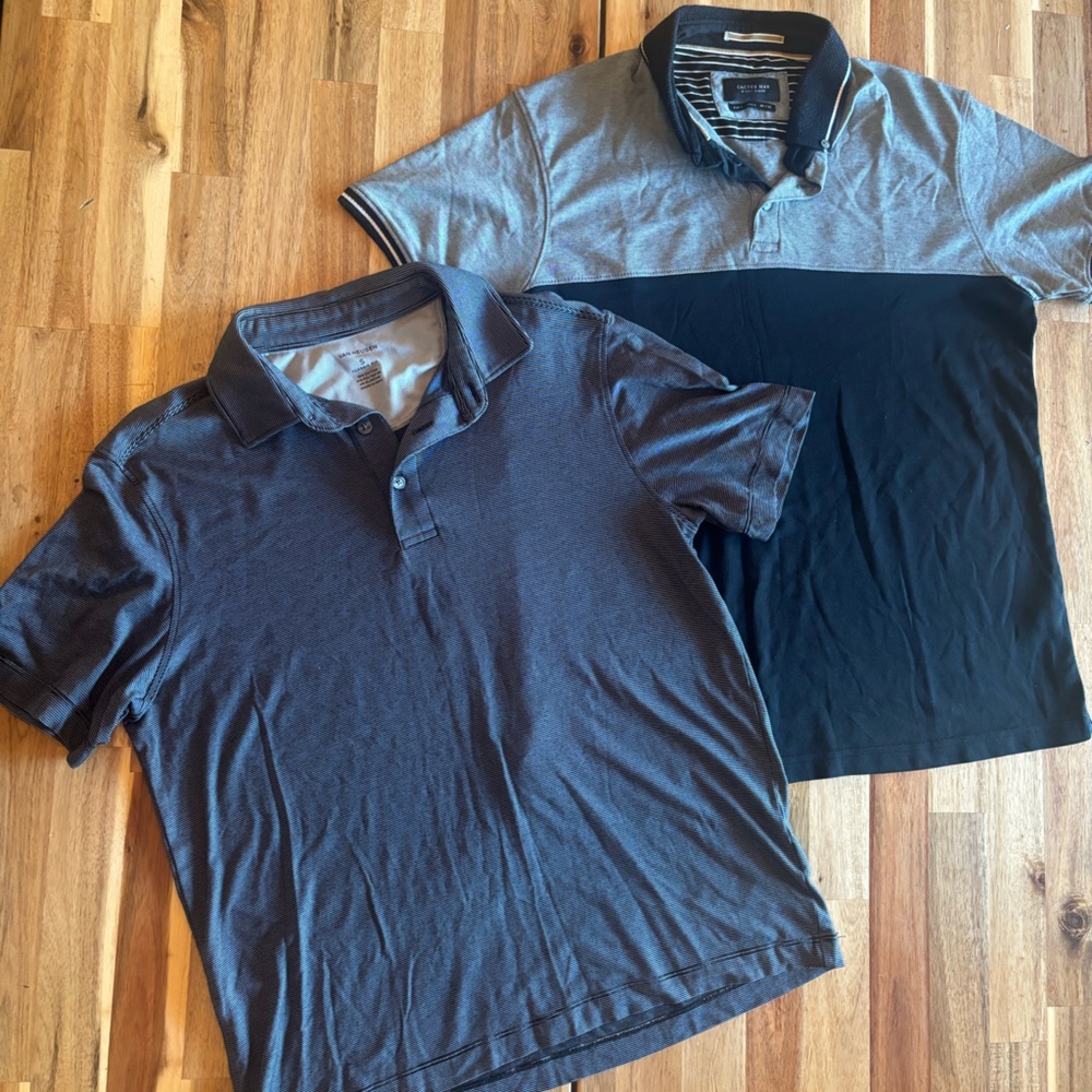 Men’s Small Polo Shirt Bundle Van Heusen & Cactus Man Golf Shirts S
